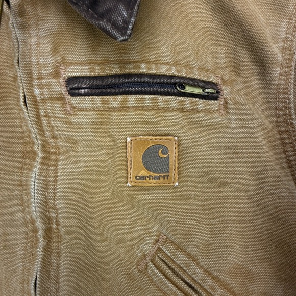 Carhartt Detroit Jacket Fleece Lined Youth Medium (8/10) YYJ97 BRN Brown - Picture 9 of 12